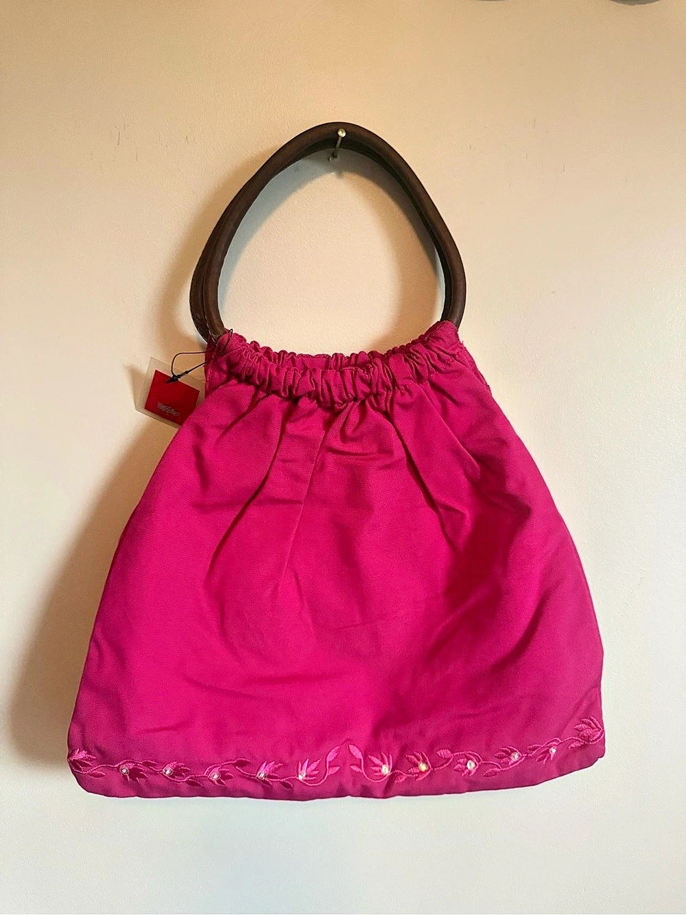 Mossimo Pink Embroidered Shoulder Bag NWT